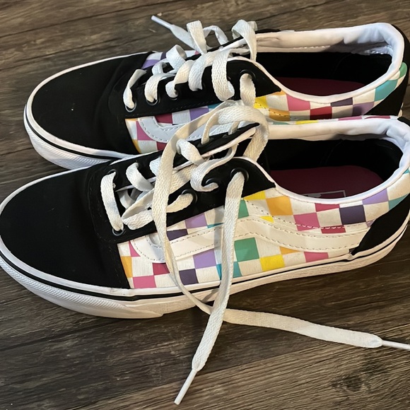 Multicolor Grid Vans - Picture 2 of 5